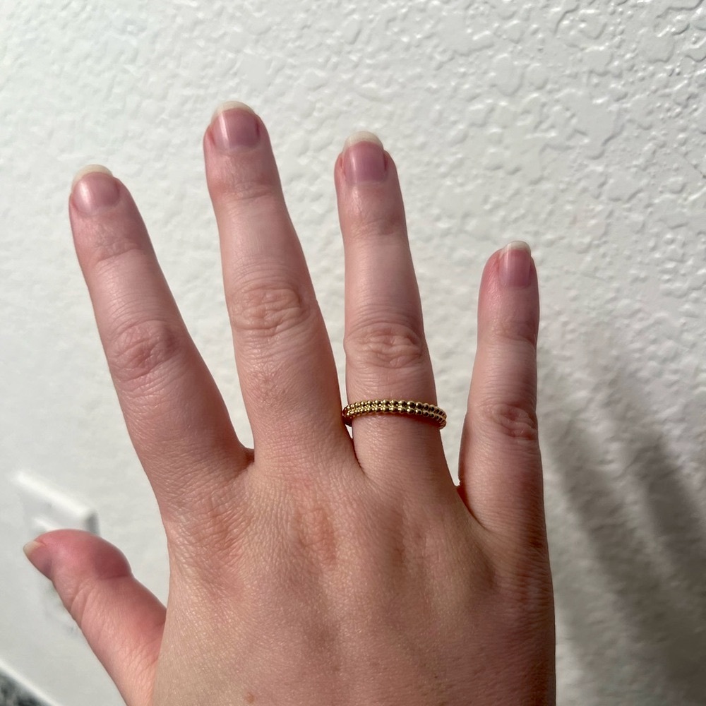 Mejuri Duo Beaded Stacker Ring